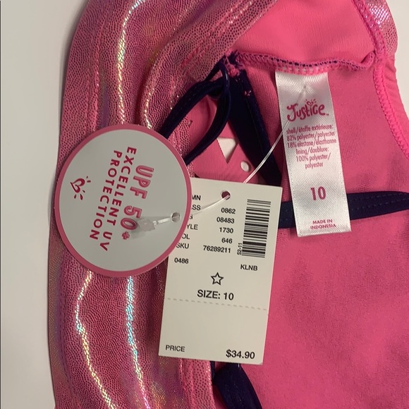 Justice girls bikini top- NWT - Picture 4 of 4